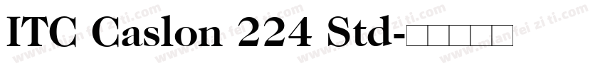 ITC Caslon 224 Std字体转换